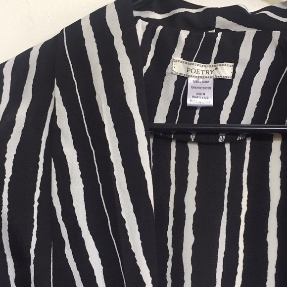 Silk black and white blazer - Picture 3 of 3